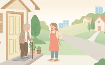 ホームヘルパーの役割とできる支援を表すイラスト