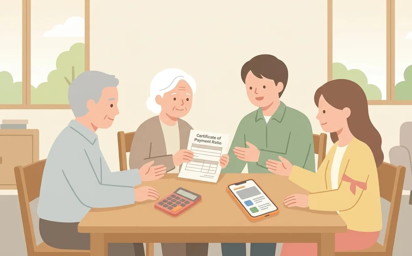自己負担1割・2割・3割の決まり方を表すイラスト