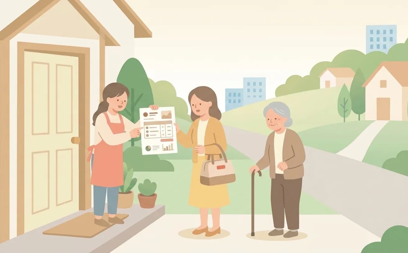 訪問介護の加算とは？料金が変わる仕組みを表すイラスト
