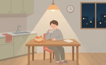 家族の介護負担を訪問介護で減らすを表すイラスト