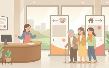 市区町村の高齢者支援と訪問介護の違い｜総合事業との窓口の見分け方を表すイラスト
