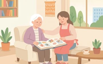 認知症の家族に訪問介護は頼める？を表すイラスト