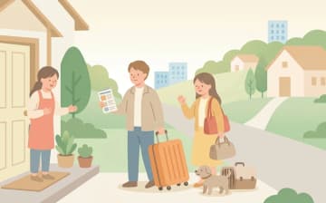 レスパイト目的で訪問介護を組み合わせる考え方を表すイラスト