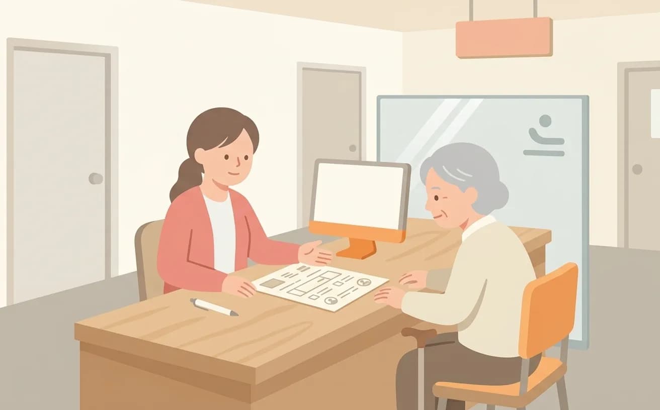 生活保護で訪問介護は使えるか（介護扶助）を表すイラスト