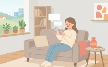AIに訪問介護を相談する使い方を表すイラスト