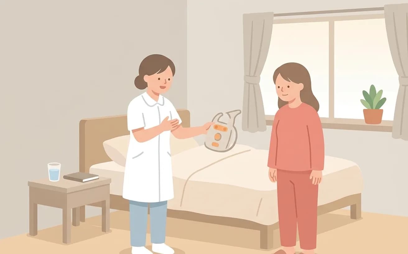 訪問介護で受けられる医療的ケア(喀痰吸引・経管栄養)を表すイラスト