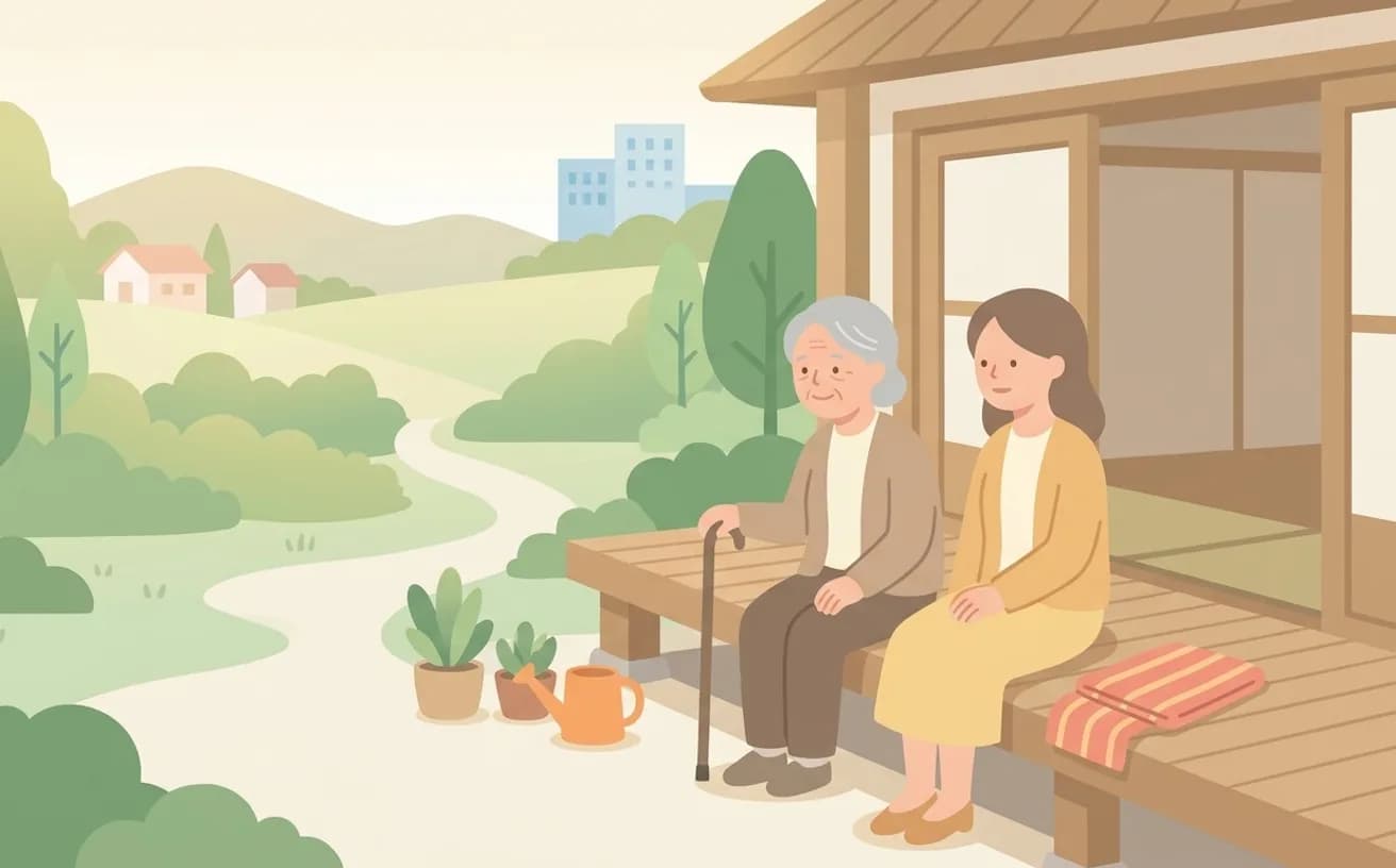 在宅介護を続けるための訪問介護の使い方を表すイラスト